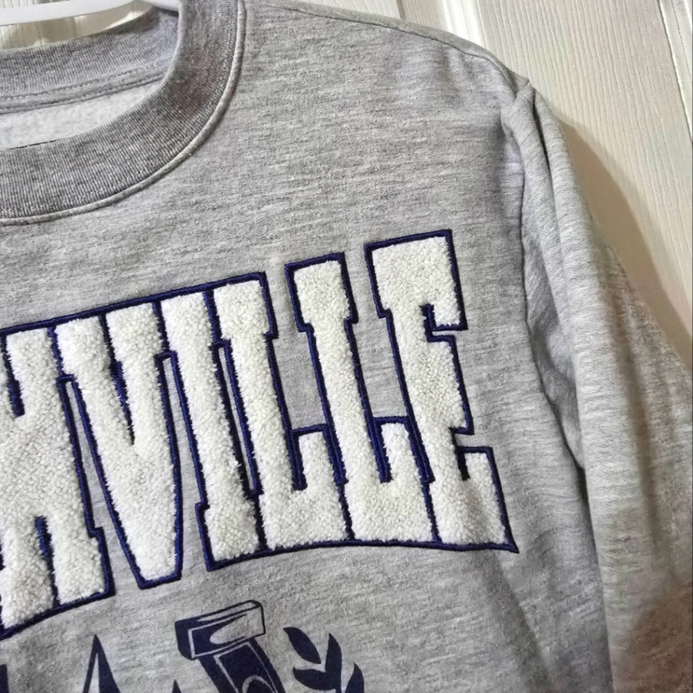 Embroidered Retro Style Nashville Crewneck Sweatshirt by Freeze, Ash Gray, EUC! - Picture 5 of 7